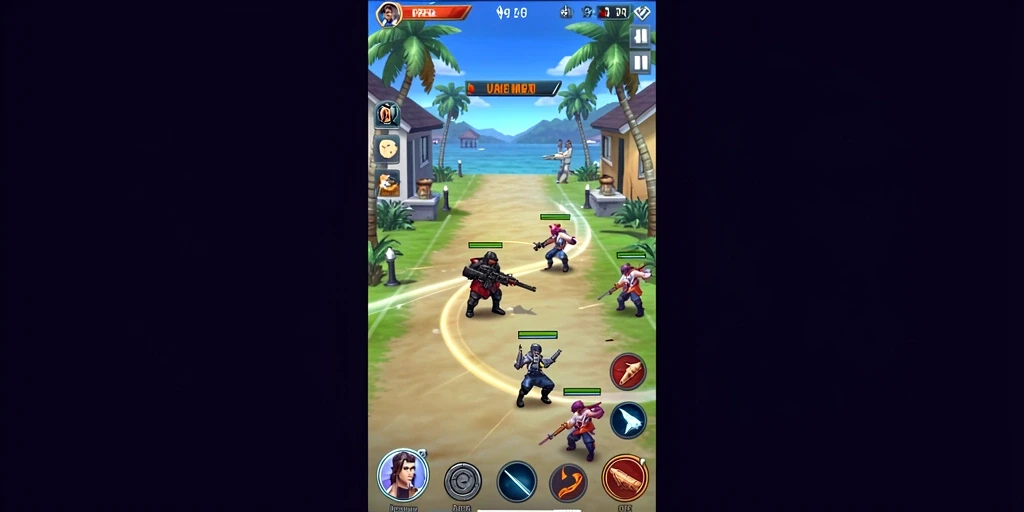 Layar permainan langsung yang interaktif.