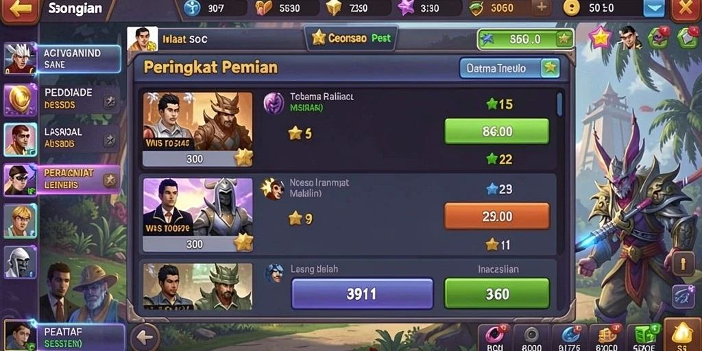 Tema permainan yang beragam dan menyenangkan.